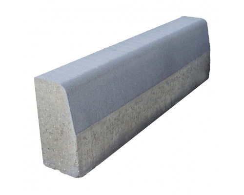 Камень бетонный бортовой бордюр дорожный СЕРЫЙ (1000/150*300) (18п.м.) Braer