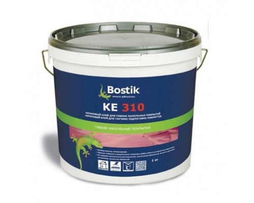 Клей для напольных покрытий BOSTIK KE 310 универсальный, акриловый, эмульсионный 20 кг. (24 шт/пал.)