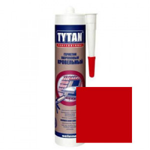 Герметик кровельный красный 310 мл. каучуковый TYTAN professional (12 шт/уп.)