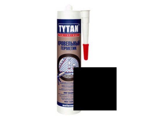 Герметик кровельный чёрный 310 мл. битумный TYTAN professional (12 шт/уп.)