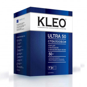 Клей для обоев KLEO ULTRA 50 стеклообоев и флизелиновых, 500гр.,коробка, 12 шт/уп. (50м2)