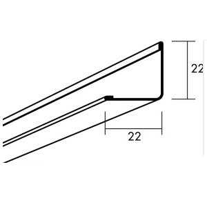26358176 Пристенный уголокConnect 8176L=3.0 (м.п.) . матовый черный (75 п.м.) 70438