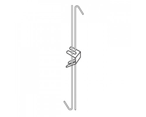 Комплект из оцинкованного крючка (0,35 м, 3 мм)и пружины с 2 отверстиями (3 мм)