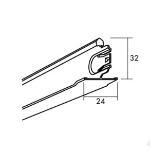 26338161 Каркас Connect T24 8161 L=1.2 матовый черный 01 (43,2 п.м) 70439