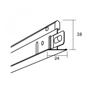 Каркас Connect T24 HD 7110L=3.7 матовый черный / арт. 26337110
