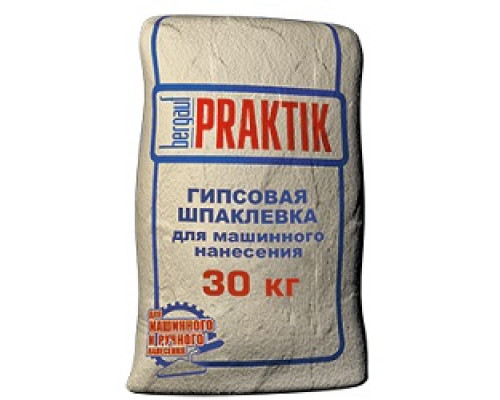 Гипсовая шпатлёвка белая Praktik, (30 кг) 49/40шт./под.