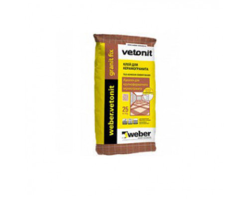 Клей для керамогранита WEBER.VETONIT Granit Fix, 25 кг (48 шт./под.)