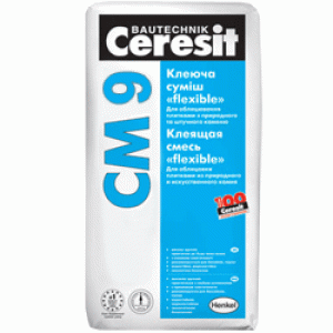 Клей для плитки для внутренних работ СМ 9 25 кг (48шт/под) CERESIT