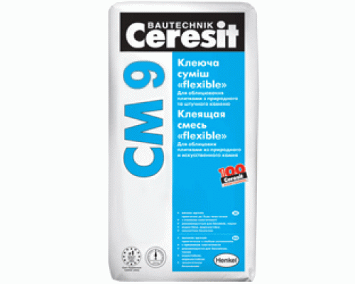 Клей для плитки для внутренних работ СМ 9 25 кг (48шт/под) CERESIT