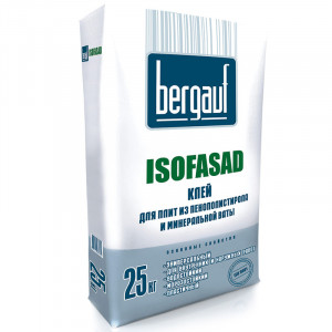 Клей для теплоизоляции Bergauf Isofasad, (25 кг) 56шт/под
