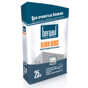 Клей для ячеистых блоков Bergauf Kleben Block, (25 кг) 56шт/под