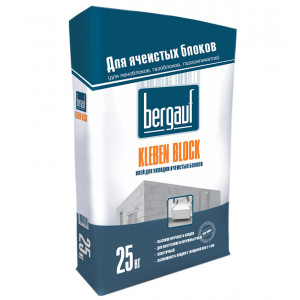 Клей для ячеистых блоков Bergauf Kleben Block Winter, (25 кг) 56шт/под
