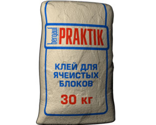 Клей для ячеистых блоков Praktik, 30 кг (48/40шт./под.)