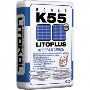 Litoplus K55 - белая клеевая смесь, 25 кг (54шт/под)