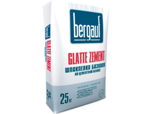 Шпатлёвка цементая базовая Bergauf Glatte Zement, (25 кг) 54шт/под