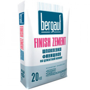 Шпатлёвкацементная белая Bergauf Finish Zement, (20 кг) 64шт/под