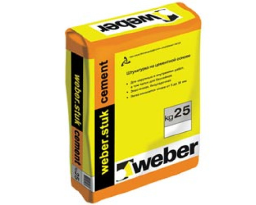 Тонкослойная штукатурка Weber.stuk cement, 25 кг (48 шт./под.)1000033