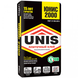 ЮНИС 2000 (Клей для плитки базовый), 25 кг (48шт/под)