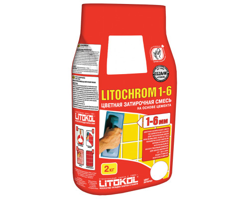 Затирка Litochrom 1-6 C.10 серая 2 кг