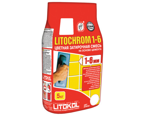 Затирка Litochrom 1-6 C.10 серая 5 кг